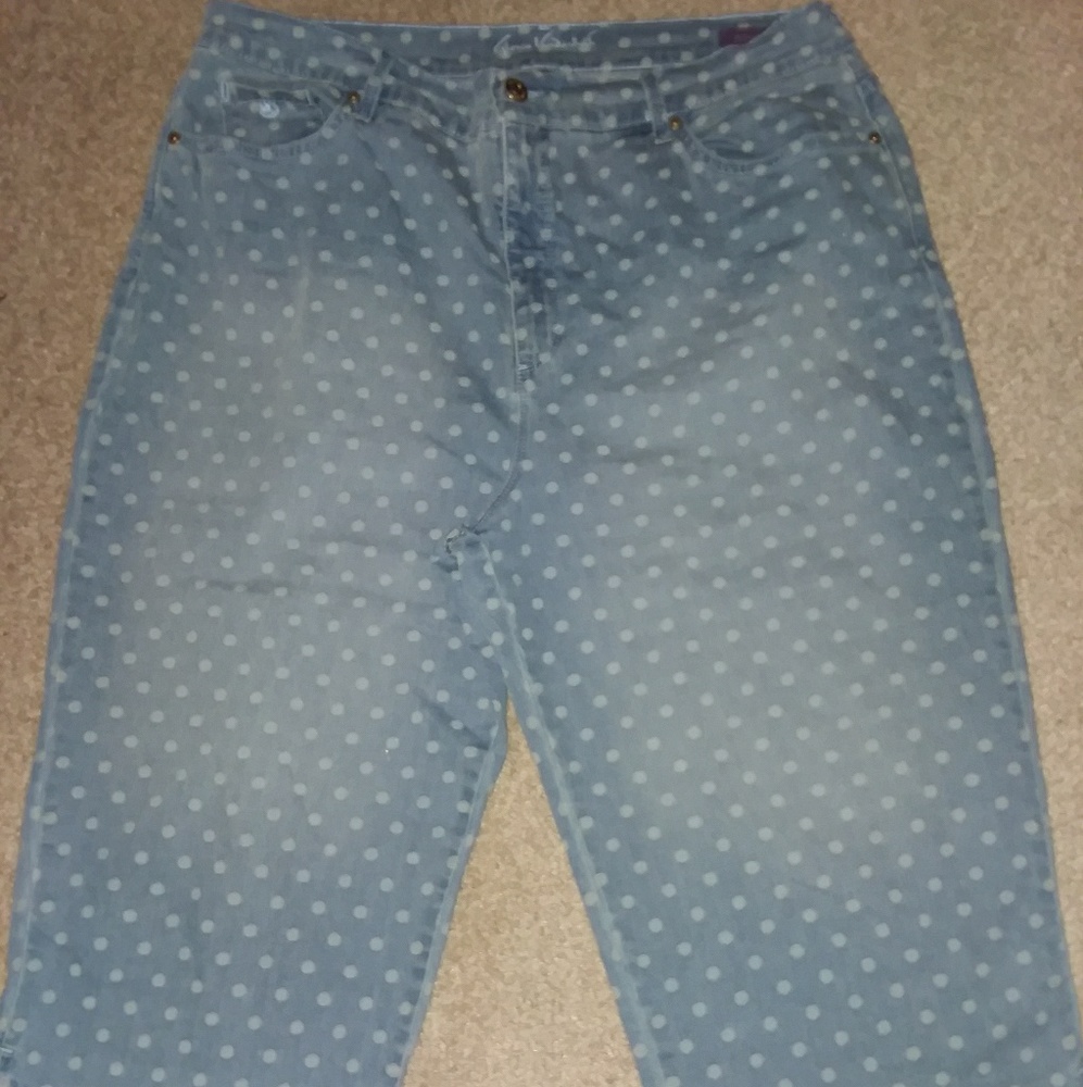 Gloria Vanderbilt Capri Jean's, polka dot